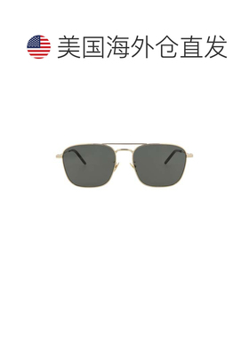 自营saint laurent飞行员款金属太阳镜-金色金色灰色 美国奥莱直