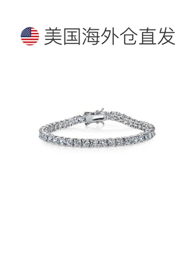 自营GENEVIVE Sterling Silver Cubic Zirconia Tennis Bracelet