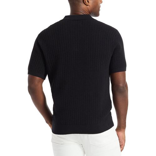 自营Robert Graham Macombs Sweater Polo Shirt - black 美国奥 - 图2