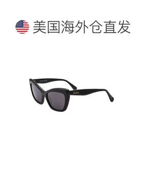 自营Max Mara女士57mm太阳镜-黑色 美国奥莱直发