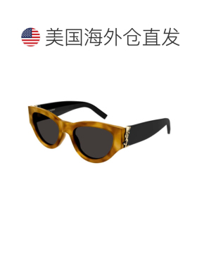自营saint laurent金色Sl M94龟形猫眼太阳镜-灰色 美国奥莱直发