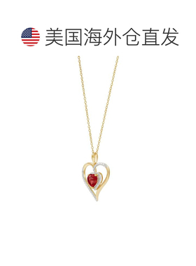 【美国直邮】macy's 通用 项链珍珠纯银水晶淡水天然钻石宝石吊坠