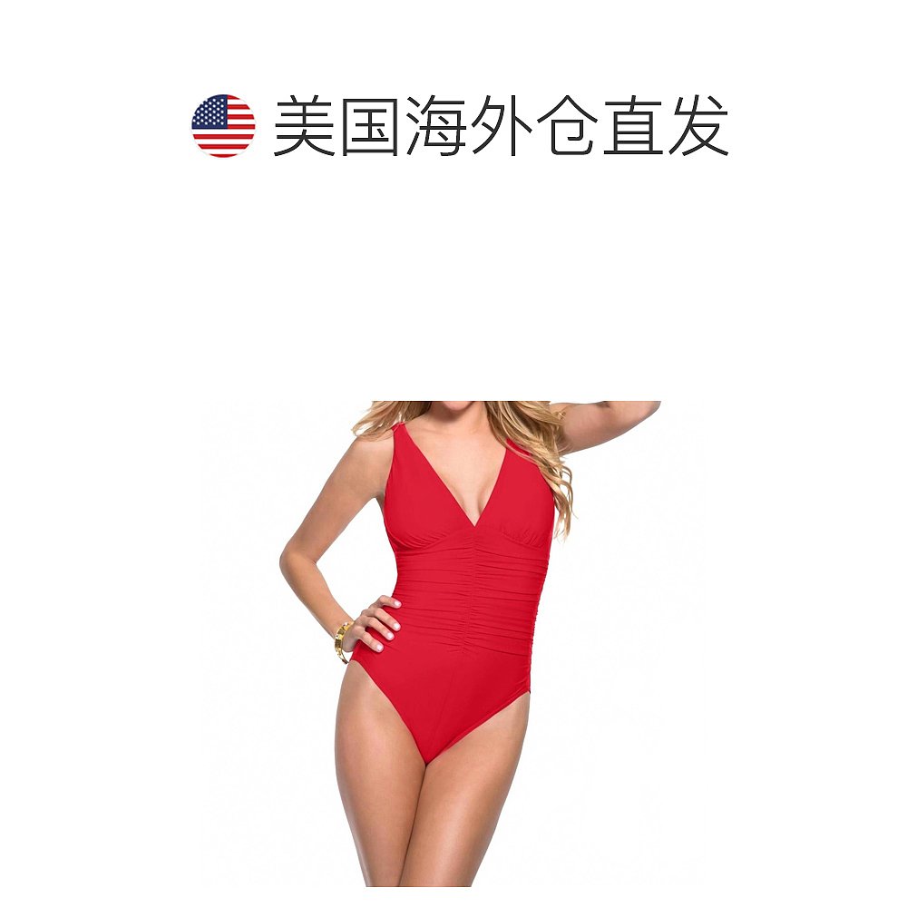 自营 miraclesuitLong Torso Sonatina One Piece In Scarlet - s - 图1
