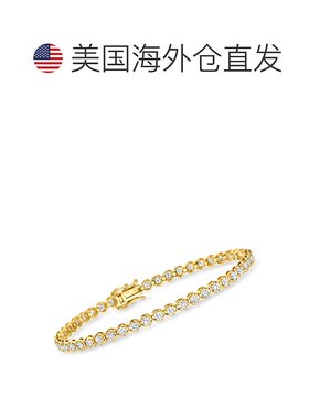 自营 Ross-Simons 14 克拉黄金钻石网球手链 - 8 英寸 美国奥莱直