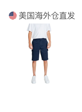 自营Armani Exchange Cotton Bermuda Men's Shorts - blue 美国