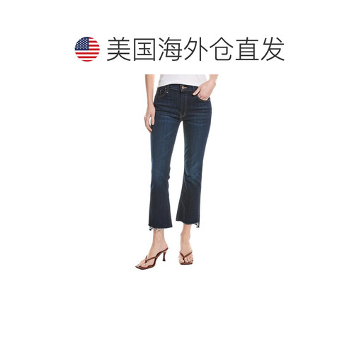 自营MOTHER The Insider Step Fray Off Limits Crop Jean - blue - 图1