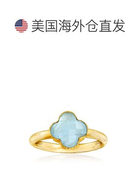 自营 14 克拉黄金 Ross-Simons 意大利海蓝宝石戒指 - 蓝色 美国
