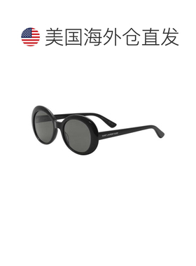 自营saint laurentSL98 CALIFORNIA 002闪亮黑/灰-闪亮黑 美国奥