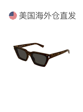 自营Saint Laurent Sunglasses Cat Eye Full Rim, Black Frame A