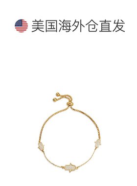 自营 savvy cie jewels18K Gold Vermeil White Cz Hamsa Pull 手