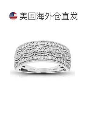 自营vir jewels2/5 克拉圆形切割实验室培育钻石结婚戒指 57 颗宝