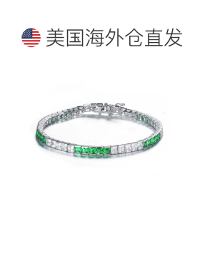 自营geneviveSterling Silver White Gold Plated with Colored C