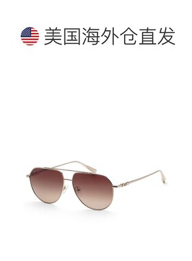 自营 Longchamp女式57毫米金色太阳镜-金色 美国奥莱直发