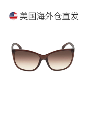 自营Calvin Klein Brown Gradient Square Ladies Sunglasses CK1