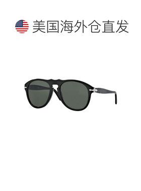 自营persol黑色PO0649赛璐珞圆形太阳镜-灰色 美国奥莱直发