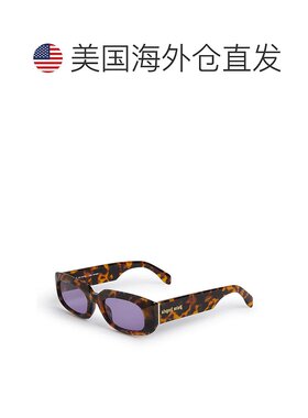 自营Palm Angels Sunglasses Oval Full Rim, Black Frame And Da