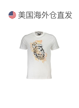 自营Cavalli Class Cotton Men's Men's T-Shirt - white 美国奥