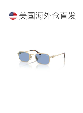 自营miu miu0mu A53s Rectangular Gold-tone Metal Sunglasses -