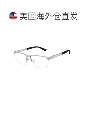 自营emporio armani0ea1164 Rectangular Metal Sunglasses with