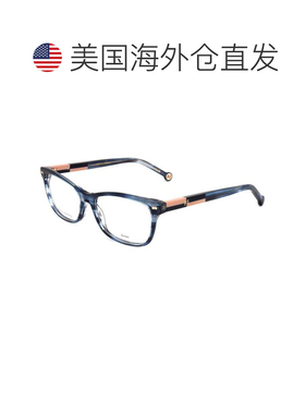 自营Carolina Herrera Women's 54 mm Blue Opticals - blue horn