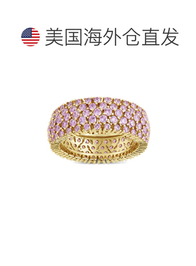 自营sterling forever925银浅粉色立方氧化锆 Yvonne 戒指 - 金色