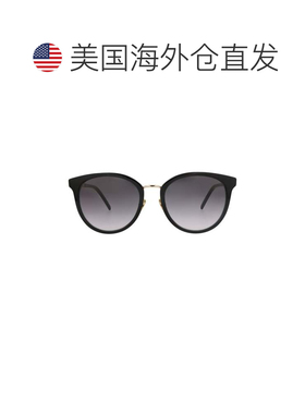 自营saint laurent圆形醋酸板材太阳镜-黑色黑色灰色 美国奥莱直