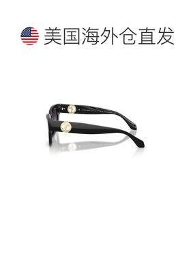 自营giorgio armani0ar8246u Bold Rectangular Black Acetate Su