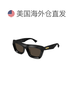 自营bottega venetaBV1283S 001闪亮黑色/棕色-闪亮黑色 美国奥莱