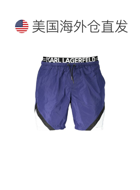自营Karl Lagerfeld Polyester Men's Swim Men's Boxer - blue