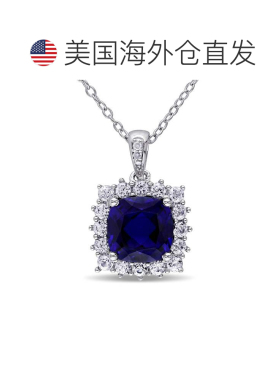 自营mimi & max3 3/5 CT TGW Created 蓝色和 Created 白色蓝宝石