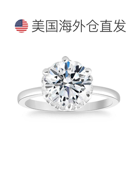 自营pompeii33 克拉圆形切割认证实验室培育钻石订婚戒指白金或黄