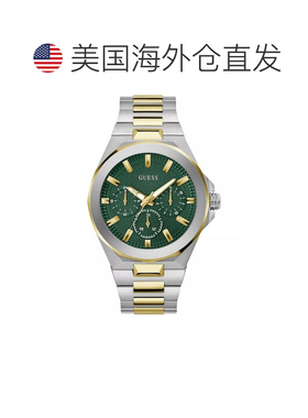 自营Guess Men's Dashboard Green Dial Watch - green 美国奥莱