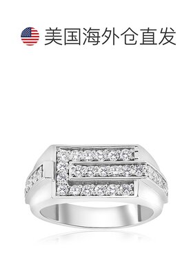 自营pompeii33/4 克拉钻石男士结婚戒指 10k 白金 - 10k 白金 美