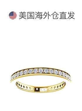 自营 pompeii3POMPEII 1/2 克拉钻石永恒戒指女士结婚戒指 14k 黄