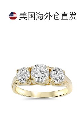 自营 pompeii32 克拉三石钻石订婚 14K 黄金戒指 - 14k 黄金 美国
