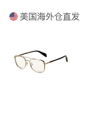 自营Rag & Bone Men's 54 mm Gold Opticals - gold green 美国奥