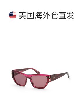 自营 Longchamp女式54毫米条纹紫色太阳镜-条纹紫色 美国奥莱直发