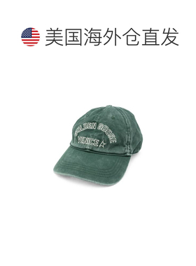 自营golden goose绿色真丝混纺复古六面板帽-灰色 美国奥莱直发