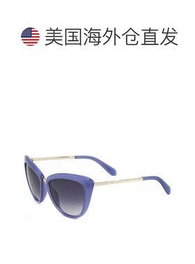 自营 Kate Spade中性款56毫米灰色太阳镜-黑色哈瓦那 美国奥莱直