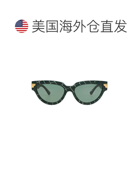 自营bottega veneta猫眼框醋酸板材太阳镜-绿色绿色绿色 美国奥莱