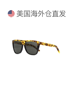 自营Saint Laurent Sunglasses Square Full Rim, Havana/black F