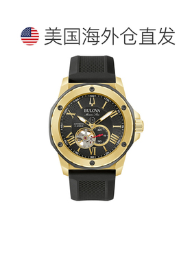 自营Bulova Men's Black dial Watch - black 美国奥莱直发