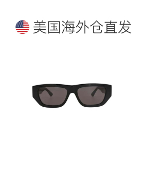 自营bottega veneta方形镜框回收醋酸纤维太阳眼镜-黑色黑色灰色