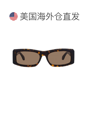 自营Salvatore Ferragamo Brown Rectangular Men's Sunglasses S
