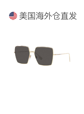 自营Burberry Sunglasses Square Full Rim, Light Gold Frame An