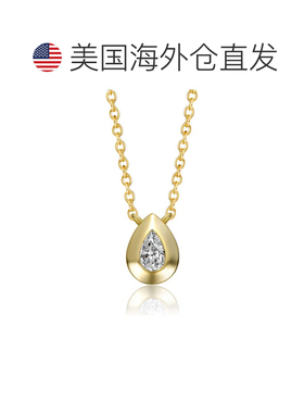 自营geneviveSterling Silver 14K Gold Plated with Bezel Set P