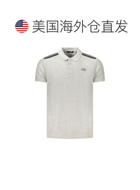 自营Cavalli Class Cotton Men's Polo Men's Shirt - gray 美国