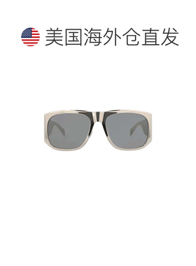 自营saint laurent方形镜框金属太阳眼镜-银色 美国奥莱直发配饰