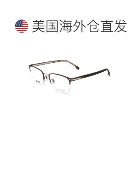 自营Hugo Boss Men's 53 mm Brown Opticals - matte brown silve