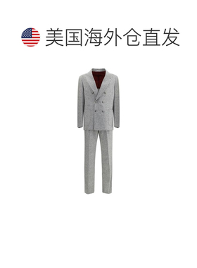 自营Brunello Cucinelli Wool Two-Piece Men's Suit - gray 美国
